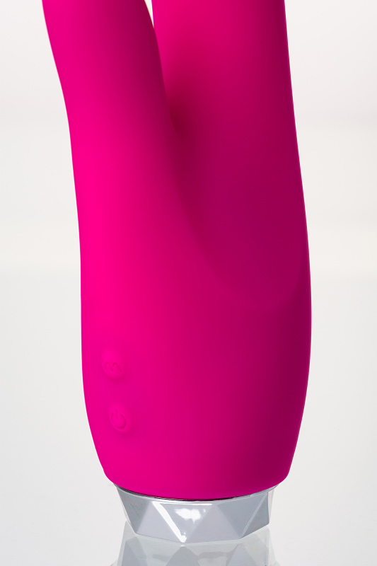Изображение 10, Вибратор с клиторальным стимулятором L'EROINA, силикон, розовый, 18 см, TFA-561002