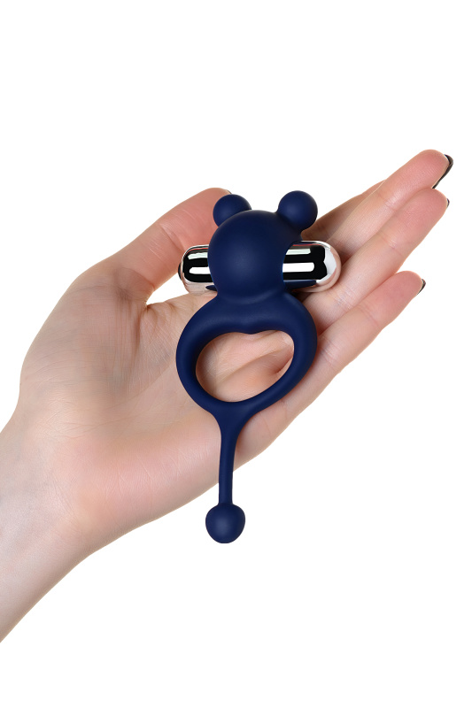 Изображение 5, Виброкольцо с хвостиком JOS MICKEY, силикон, синий, 12,5 см, TFA-782020
