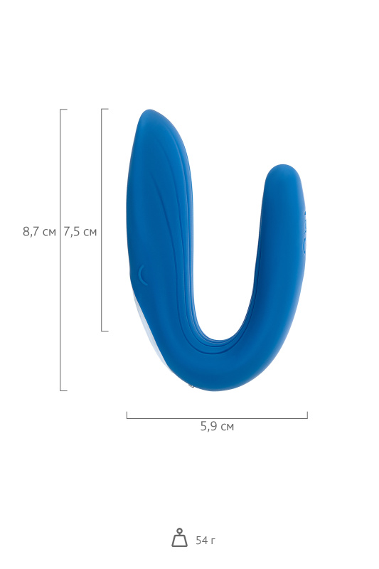 Изображение 7, Многофункциональный стимулятор для пар Satisfyer Partner Whale, силикон, голубой, 17 см., TFA-J2008-5