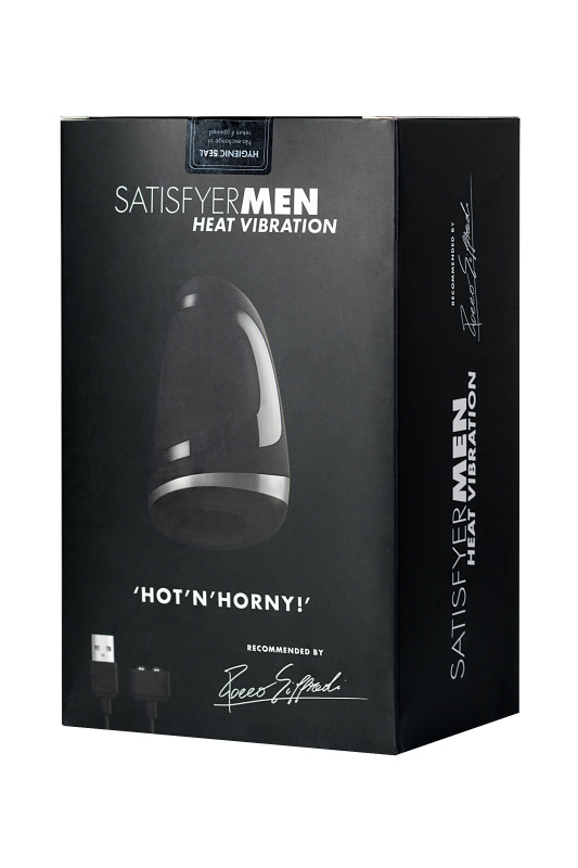 Изображение 18, Мастурбатор нереалистичный Satisfyer Men Heat Vibratiion, силикон, чёрный, 15 см., TFA-J80012