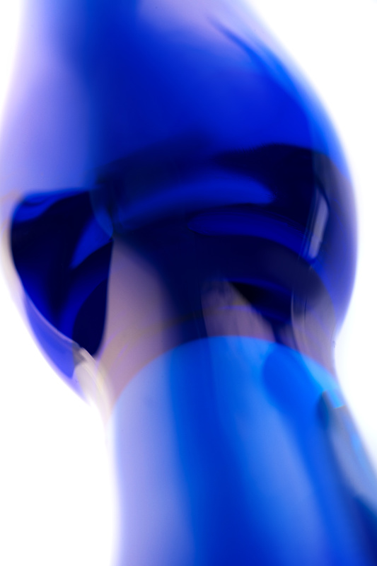 Изображение 3, Двусторонний фаллоимитатор Sexus Glass, стекло, синий, 17,5 см, TFA-912190