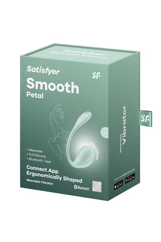 Изображение 6, Виброяйцо Satisfyer Smooth Petal Connect App, мятное, 6,5 см, TFA-4002736