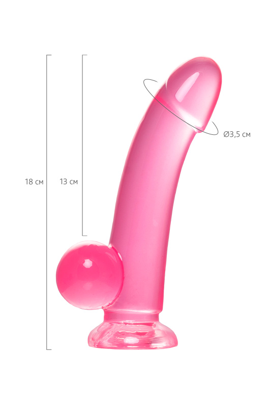 Изображение 9, Реалистичный фаллоимитатор A-Toys by TOYFA Fush, TPE, розовый, 18 см, TFA-762006