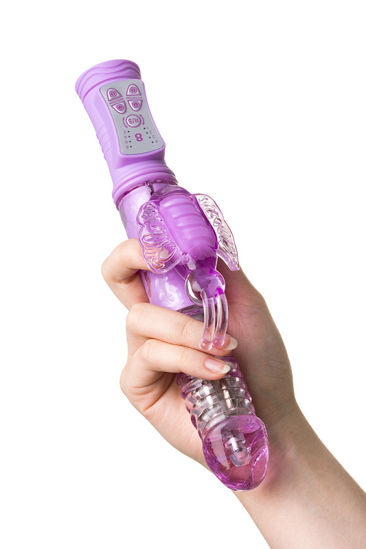 Изображение 8, Вибратор с клиторальным стимулятором TOYFA A-Toys Serk High-Tech fantasy, TPE, фиолетовый, 24,5 см, TFA-761033