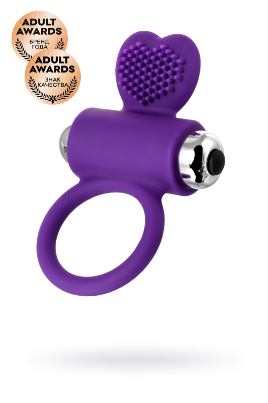 Изображение 1, Виброкольцо с ресничками JOS PERY, силикон, фиолетовый, 9 см, TFA-782008