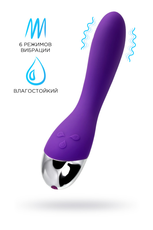 Вибратор Штучки-Дрючки «Дрючка-удовольствие», силикон, фиолетовый, 20,5 см, TFA-690555