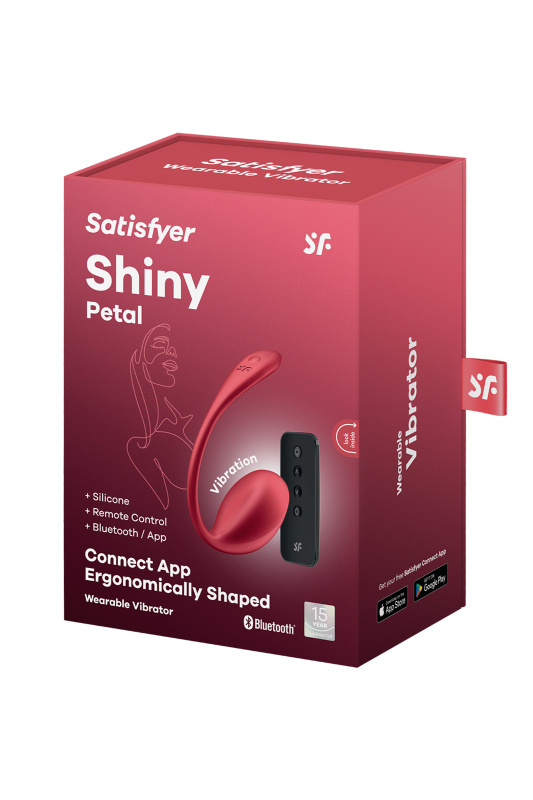 Изображение 7, Виброяйцо Satisfyer Shiny Petal Connect App с пультом ДУ, красный, 7,5 см, TFA-4002675 Изображение 7, Виброяйцо Satisfyer Shiny Petal Connect App с пультом ДУ, красный, 7,5 см, TFA-4002675
