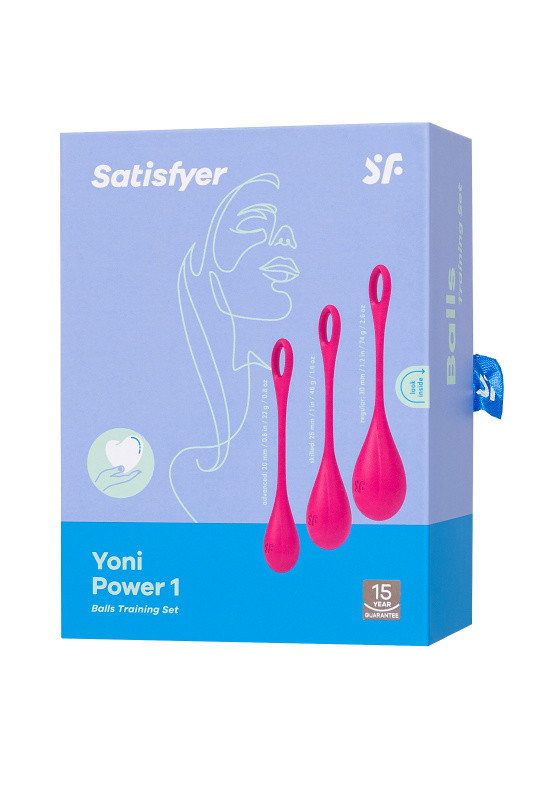 Изображение 7, Набор вагинальных шариков Satisfyer YONI, силикон, красный, Ø 2 см., TFA-J1517-2
