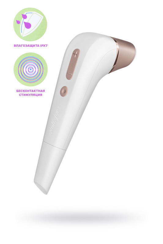 Изображение 1, Вакуум-волновой бесконтактный стимулятор клитора Satisfyer Number Two, ABS пластик, белый, 17 см, TFA-J2018-7N