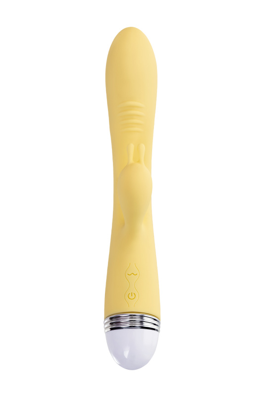 Изображение 2, Вибратор с клиторальным стимулятором Flovetta by Toyfa Aster, силикон, желтый, 22 см, TFA-457701