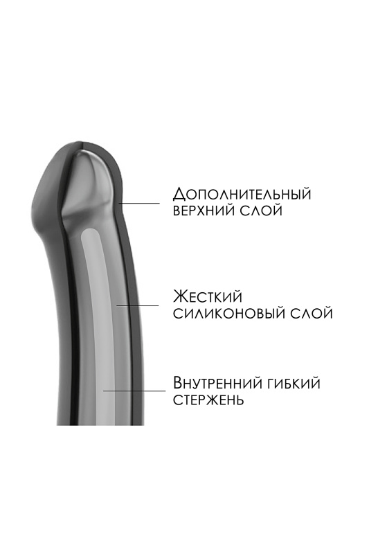 Изображение 10, Ремневой нереалистичный страпон на присоске Strap-on-me, L, силикон, черный, 19 см, TFA-6013151