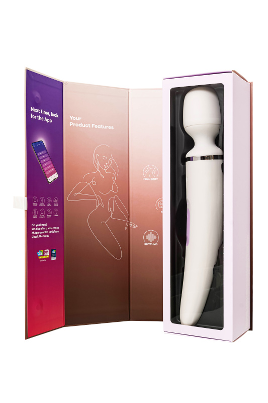 Изображение 8, Нереалистичный вибратор Satisfyer Wand-er Woman, ABS пластик, белый, 34 см, TFA-J2018-47-2