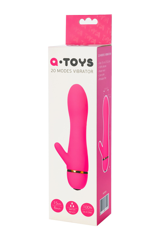 Изображение 7, Вибратор TOYFA A-Toys с клиторальным стимулятором, силикон, розовый, 15 см, TFA-761024