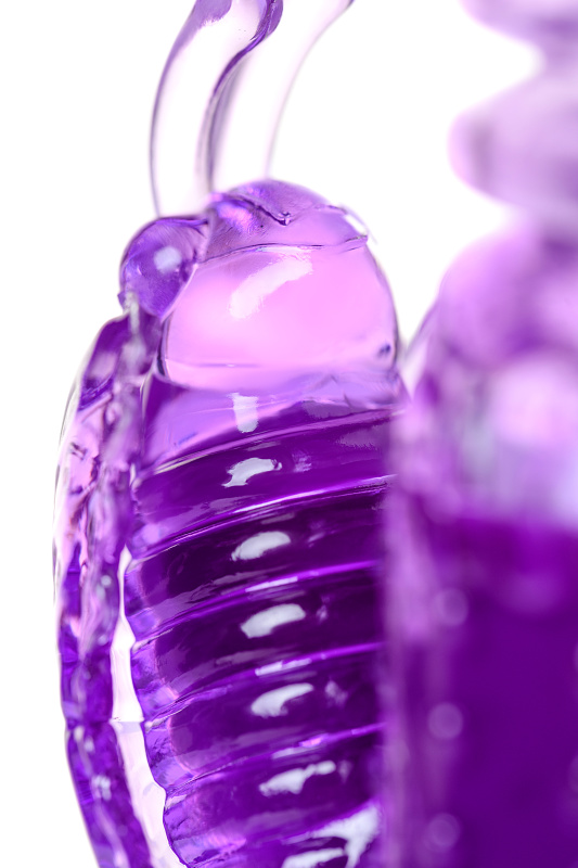 Изображение 14, Вибратор Штучки-дрючки с клиторальным стимулятором, TPR, фиолетовый, 23 см, TFA-690502
