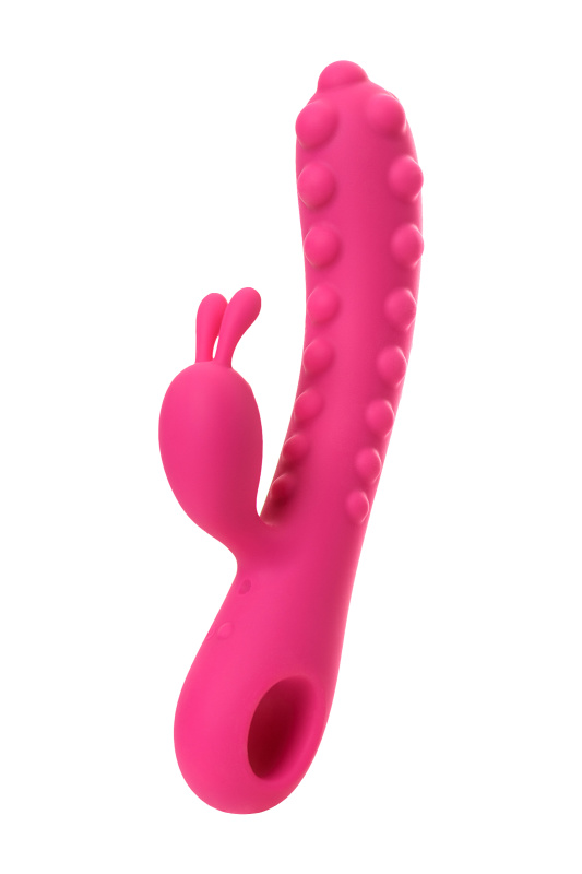Изображение 2, Вибратор с клиторальным стимулятором KOKOS SMON, силикон, розовый, 23 см, TFA-SMON-01-Pink