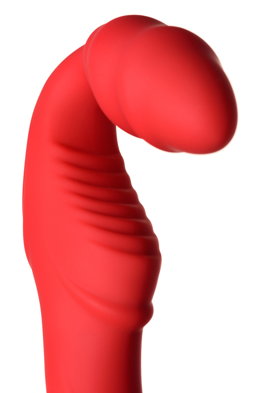 Изображение 12, Безремневой страпон Black & Red by TOYFA с вибрацией, силикон, красный, 35 см, TFA-901408-9