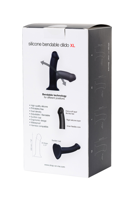 Изображение 13, Ремневой нереалистичный страпон на присоске Strap-on-me, XL, силикон, черный, 20 см, TFA-6013168