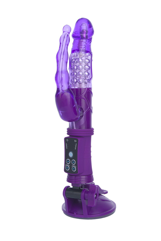 Изображение 6, Анально-вагинальный вибратор TOYFA A-toys на присоске, фиолетовый, 22 см, TFA-765008