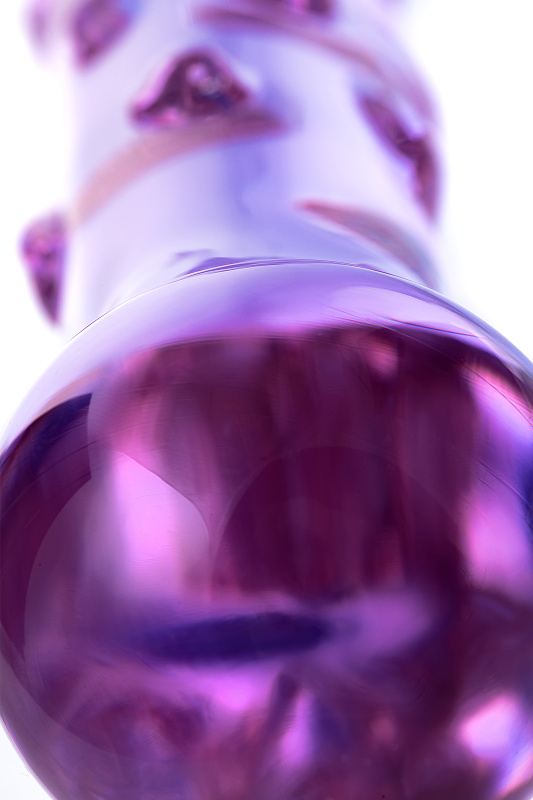 Изображение 6, Двусторонний фаллоимитатор Sexus Glass, стекло, фиолетовый, 19,5 см, TFA-912147