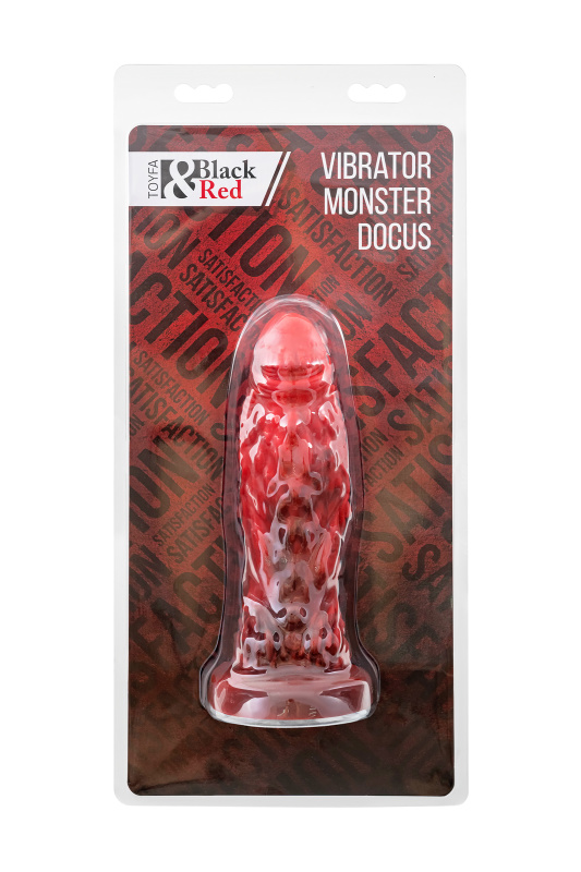 Изображение 9, Вибратор Black&Red by TOYFA Monster Docus, силикон, красно-черный, 20 см, TFA-901020
