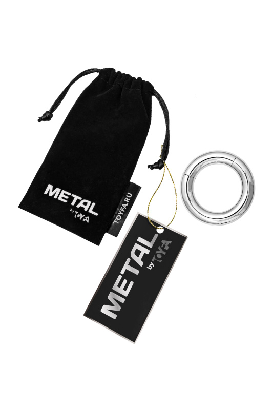 Изображение 4, Кольцо на пенис Metal by TOYFA, серебряное, Ø 3,5 см, TFA-717121