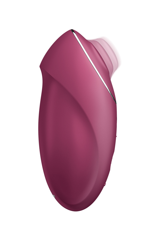 Изображение 5, Вибромассажер Satisfyer Tap & Climax 1, силикон, бордовый, 11 см, TFA-4046006