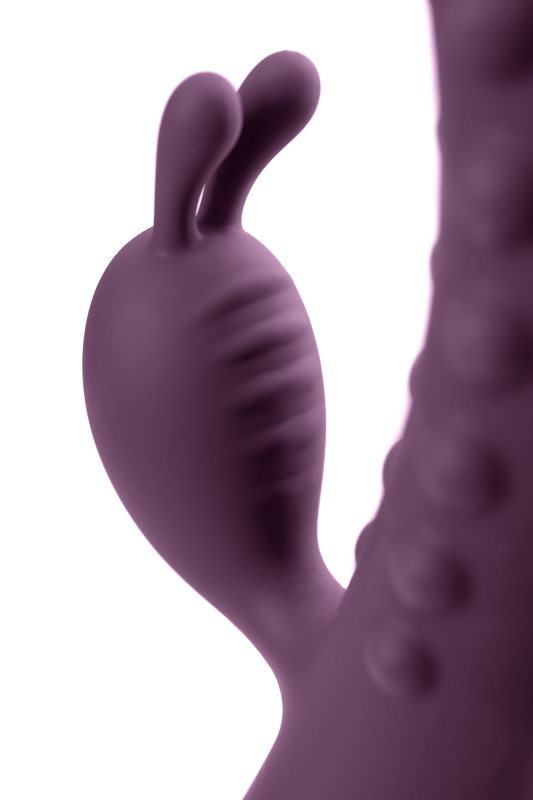 Изображение 12, Вибратор с клиторальным стимулятором KOKOS SMON, силикон, фиолетовый, 23 см, TFA-SMON-01-Violet
