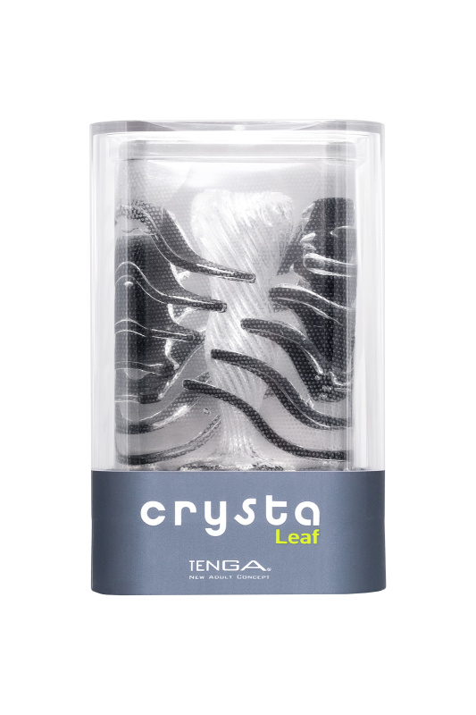 Изображение 7, Нереалистичный мастурбатор TENGA Crysta Leaf, TPE, прозрачный, 15,5 см, TFA-CRY-001
