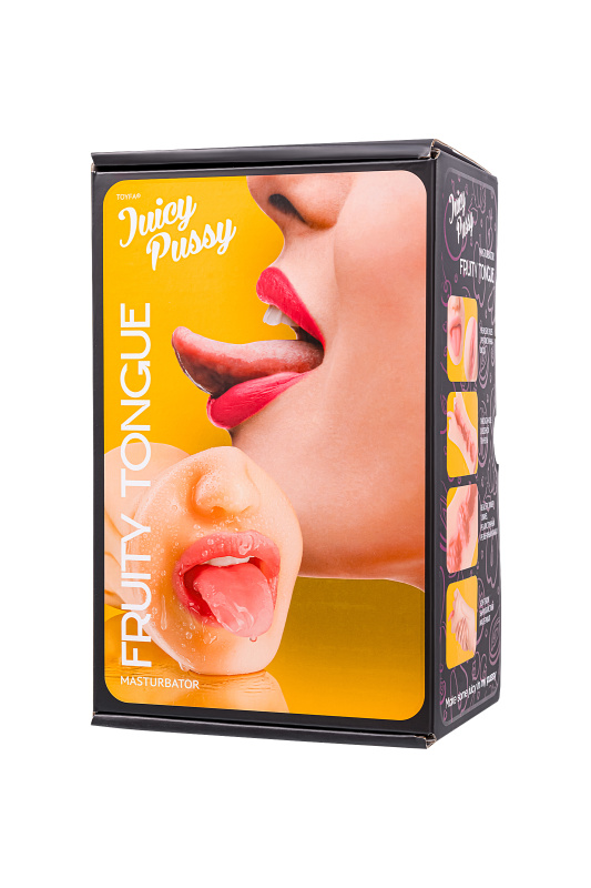 Изображение 9, Мастурбатор реалистичный Juicy Pussy by TOYFA Fruity Tongue, рот и вагина, TPE, телесный,19 см, TFA-893019