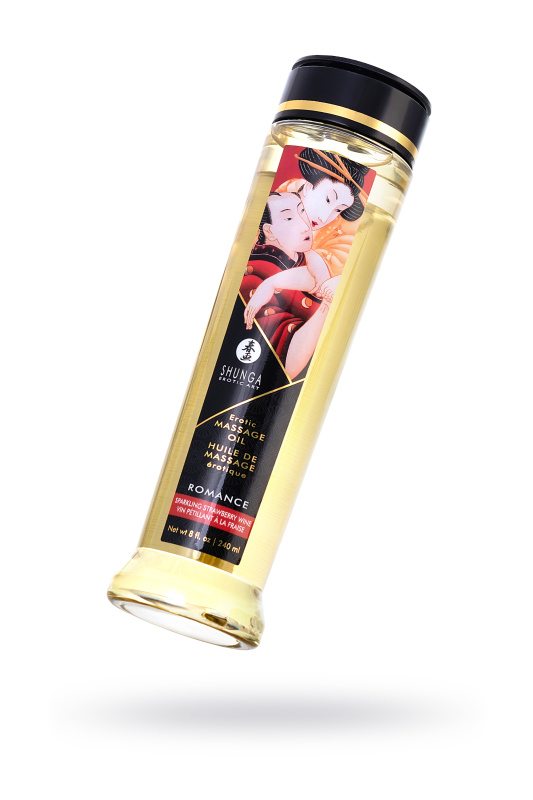 Изображение 1, Масло массажное для тела Shunga «Романтика.Шампанское и клубника» (Romance.Sparking Strawberry)240мл, TFA-271008