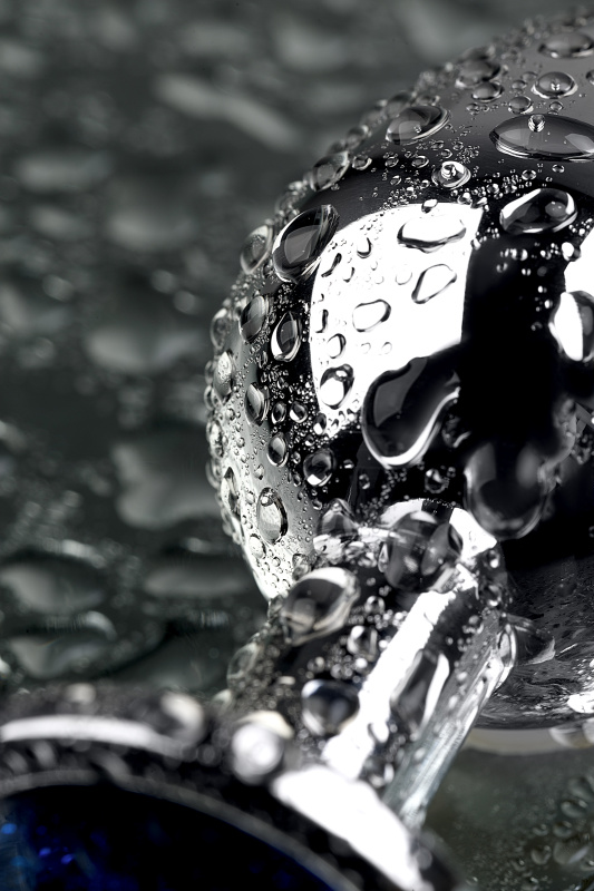 Изображение 11, Анальная втулка Metal by TOYFA, металл, серебряная, с синим кристаллом, 8 см, Ø 3,5 см, 265 г, TFA-717094-6