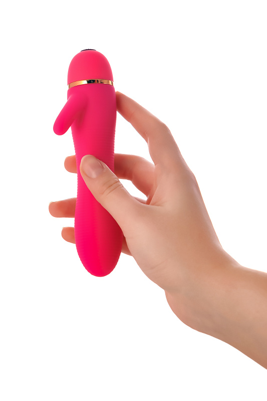 Изображение 9, Вибратор TOYFA A-Toys с клиторальным стимулятором, силикон, розовый, 15 см, TFA-761024