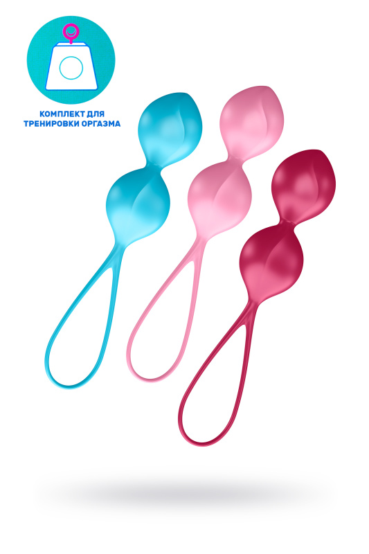 Изображение 1, Набор вагинальных шариков Satisfyer Balls C03 Double, силикон, ассорти, Ø 3 см., TFA-J01511N