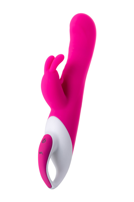 Изображение 3, Вибратор с клиторальным стимулятором JOS ELLY, с подогревом, силикон, розовый, 21,5 см, TFA-783003