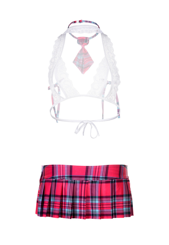 Изображение 4, Костюм школьницы Candy Girl Alexis (топ, юбка, галстук), розово-белый, OS, TFA-841000