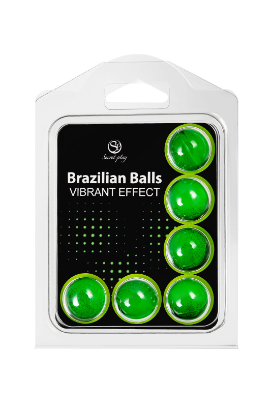 Изображение 2, Массажное масло SECRET PLAY BRAZILIAN BALLS, с эффектом вибрации, 6 х 4 гр, TFA-3591-1