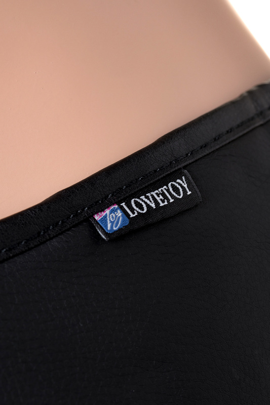 Изображение 9, Страпон LoveToy с поясом Harness с 2 насадками, PVC, чёрный, 20 см, TFA-300503