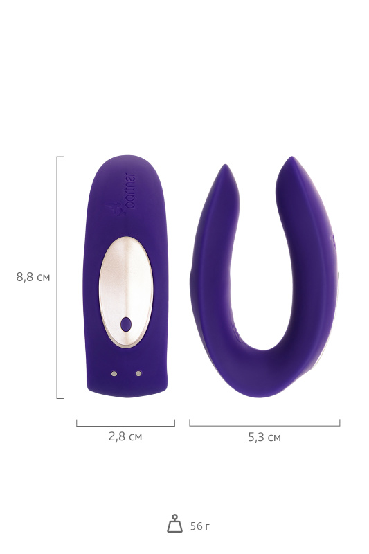 Изображение 7, Многофункциональный стимулятор для пар Satisfyer Partner Toy Plus, силикон, фиолетовый, 18 см., TFA-Partner Plus