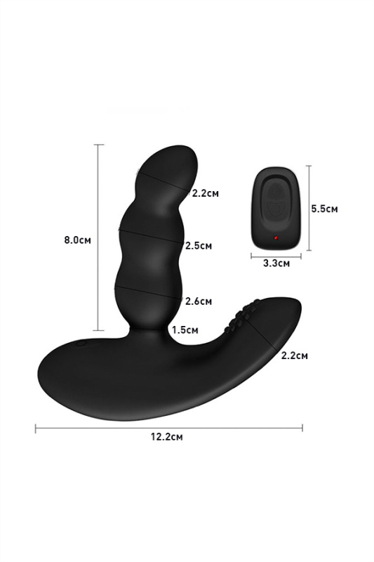 Изображение 4, Стимулятор простаты Levett Nitoc, силикон, черный, 12,5 см, TFA-17048