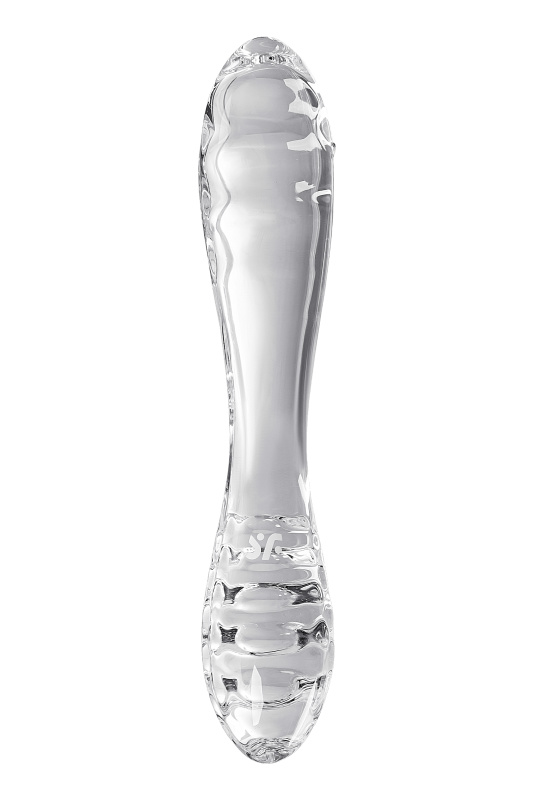 Изображение 3, Двусторонний фаллоимитатор Satisfyer Dazzling Crystal 1, стекло, прозрачный, 18,5 см, TFA-4045658