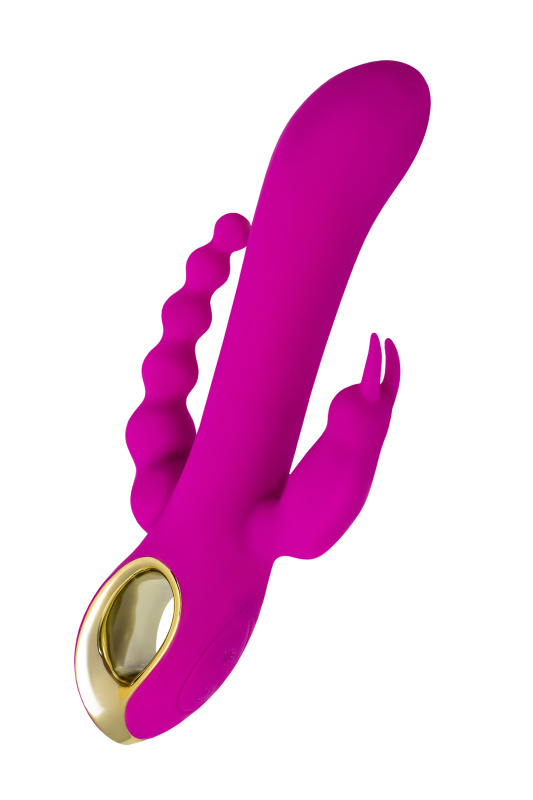 Изображение 5, Тройной вибратор A-Toys by TOYFA TRINNY, силикон, фиолетовый, 21,5 см, TFA-761066