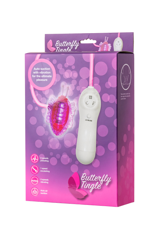 Изображение 3, Вибратор бабочка Dream Toys, ПВХ+ABS пластик и нейлон, розовый, 8 см., TFA-50914