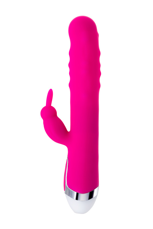 Изображение 4, Вибратор с клиторальным стимулятором JOS BALLE, с движущимися шариками, силикон, розовый, 23 см, TFA-783002