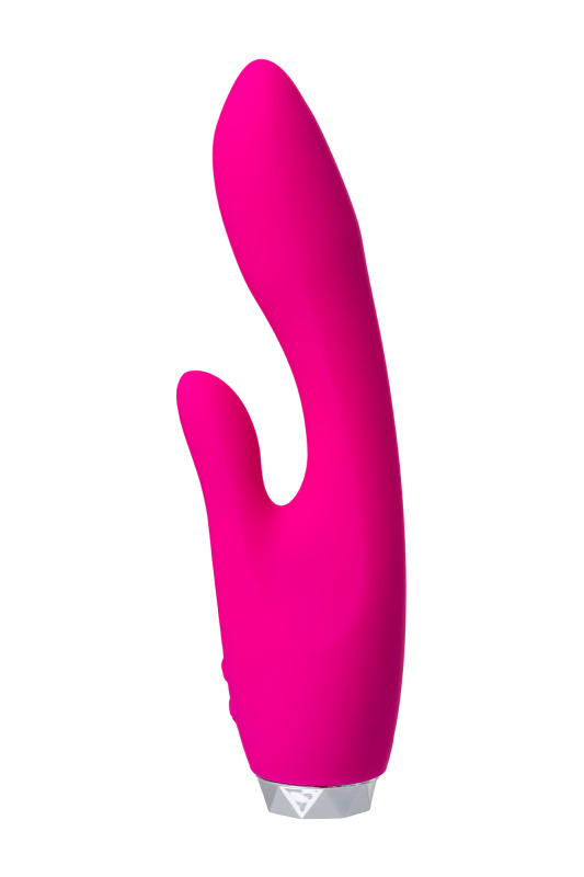 Изображение 5, Вибратор с клиторальным стимулятором L'EROINA, силикон, розовый, 18 см, TFA-561002