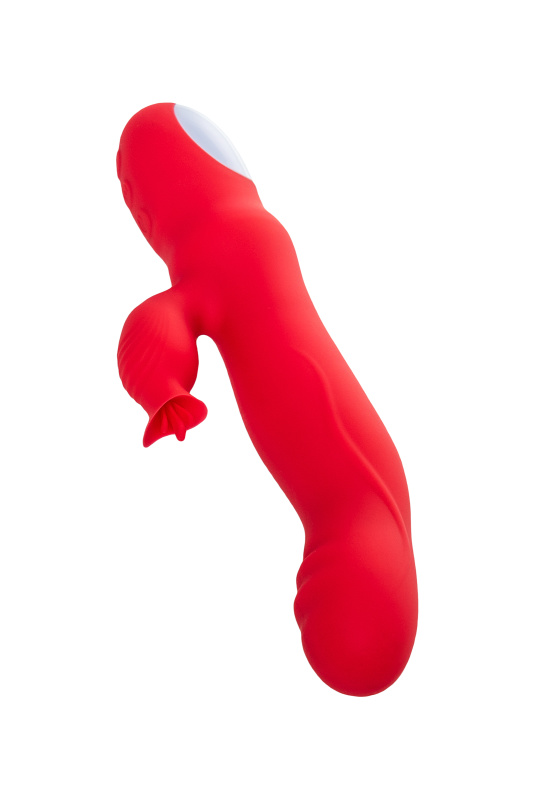 Изображение 6, Вибратор JOS Redli с двигающейся головкой, силикон, красный, 21 см, TFA-783034