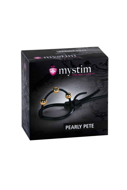 Изображение 2, Электросбруя Mystim Pearly Pete, силикон, черный, 14 см, TFA-46586
