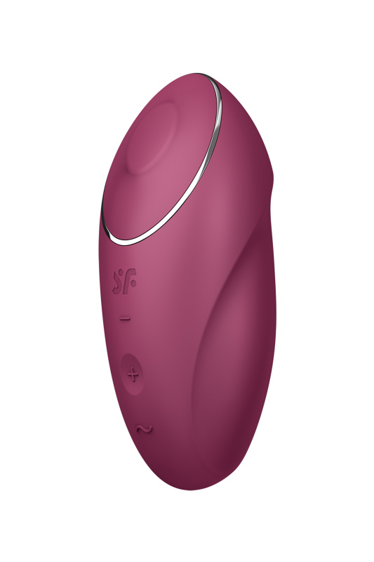 Изображение 4, Вибромассажер Satisfyer Tap & Climax 1, силикон, бордовый, 11 см, TFA-4046006