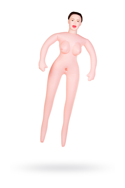 Кукла надувная Gabriella с реалистичной головой, брюнетка, TOYFA Dolls-X, с тремя отверстиями, кибе, TFAM-117017