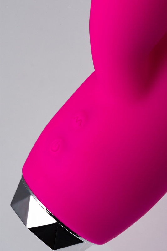 Изображение 10, Вибратор с клиторальным стимулятором L'EROINA, силикон, розовый, 17 см, TFA-561003