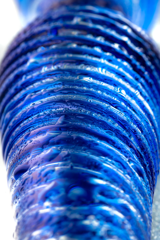 Изображение 7, Двусторонний фаллоимитатор Sexus Glass, стекло, синий, 17 см, TFA-912150